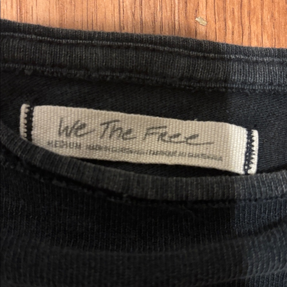 Free People-We the Free Boxy Cropped Dolman Sleeve Top - Black - Picture 2 of 7